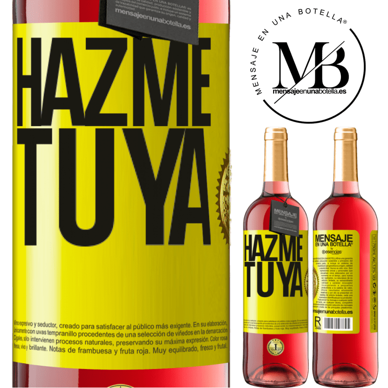 29,95 € Envío gratis | Vino Rosado Edición ROSÉ Hazme tuya Etiqueta Amarilla. Etiqueta personalizable Vino joven Cosecha 2024 Tempranillo