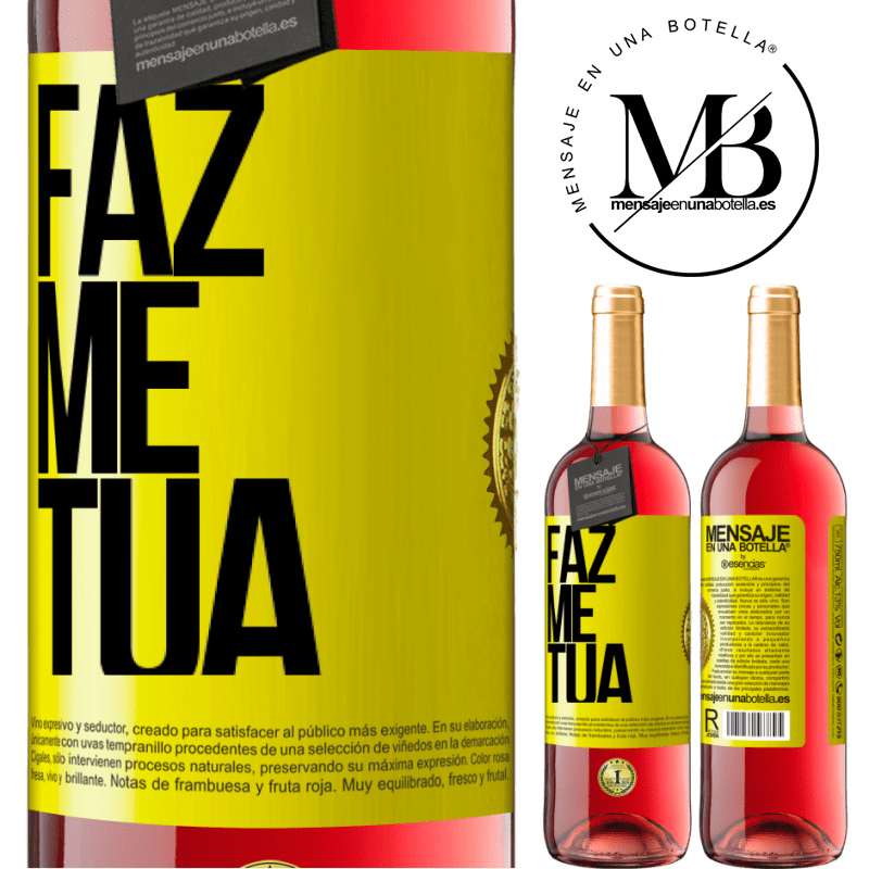 29,95 € Envio grátis | Vinho rosé Edição ROSÉ Faz me tua Etiqueta Amarela. Etiqueta personalizável Vinho jovem Colheita 2024 Tempranillo