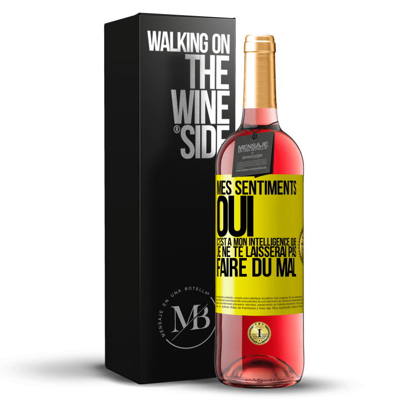 29,95 € Envoi gratuit | Vin rosé Édition ROSÉ Mes sentiments oui. C'est à mon intelligence que je ne te laisserai pas faire du mal Étiquette Jaune. Étiquette personnalisable Vin jeune Récolte 2024 Tempranillo