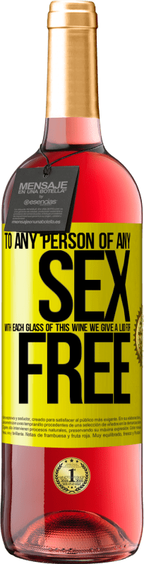 29,95 € | Rosé Wine ROSÉ Edition To any person of any SEX with each glass of this wine we give a lid for FREE Yellow Label. Customizable label Young wine Harvest 2023 Tempranillo