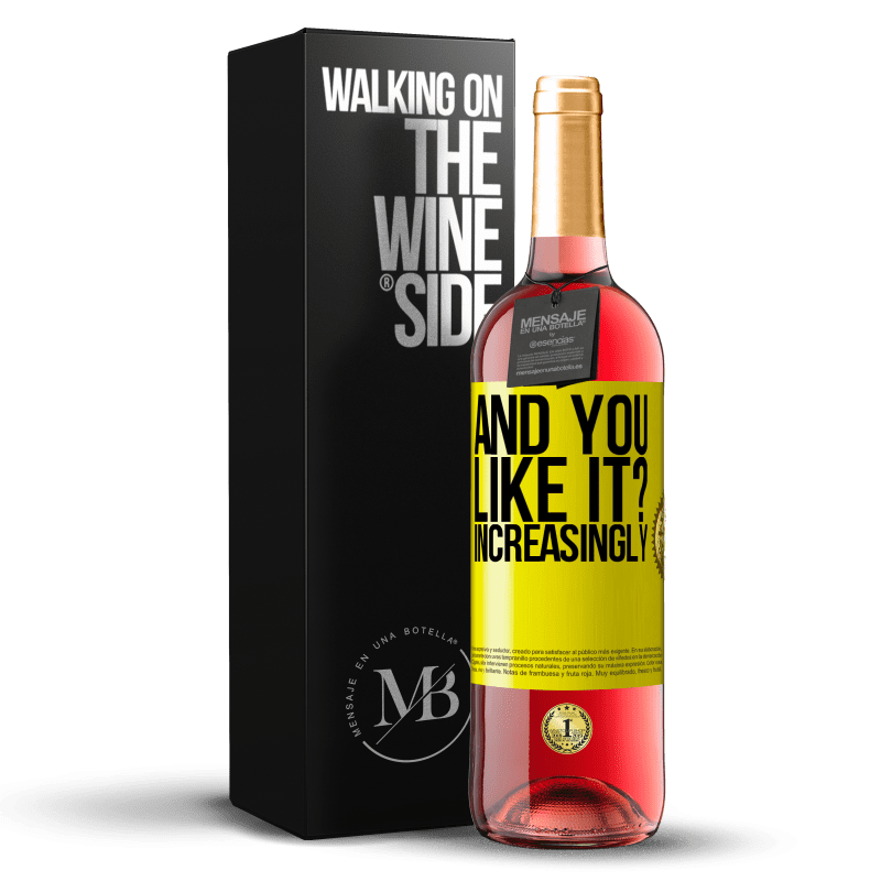 29,95 € Free Shipping | Rosé Wine ROSÉ Edition and you like it? Increasingly Yellow Label. Customizable label Young wine Harvest 2024 Tempranillo