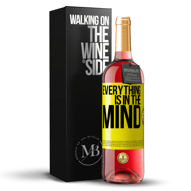 29,95 € Free Shipping | Rosé Wine ROSÉ Edition Everything is in the mind Yellow Label. Customizable label Young wine Harvest 2022 Tempranillo
