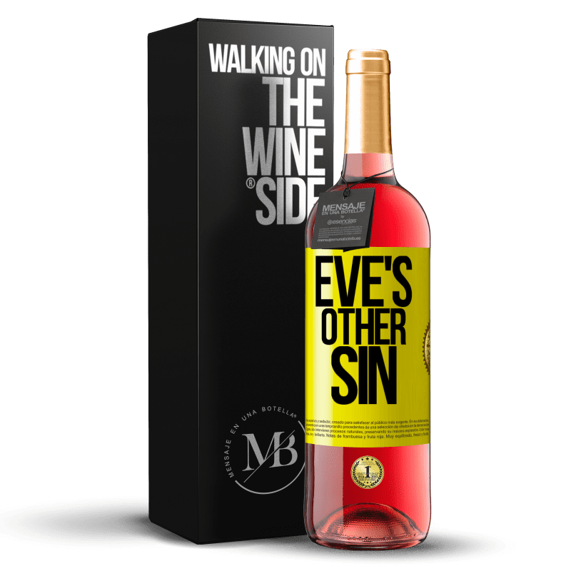 29,95 € Free Shipping | Rosé Wine ROSÉ Edition Eve's other sin Yellow Label. Customizable label Young wine Harvest 2022 Tempranillo