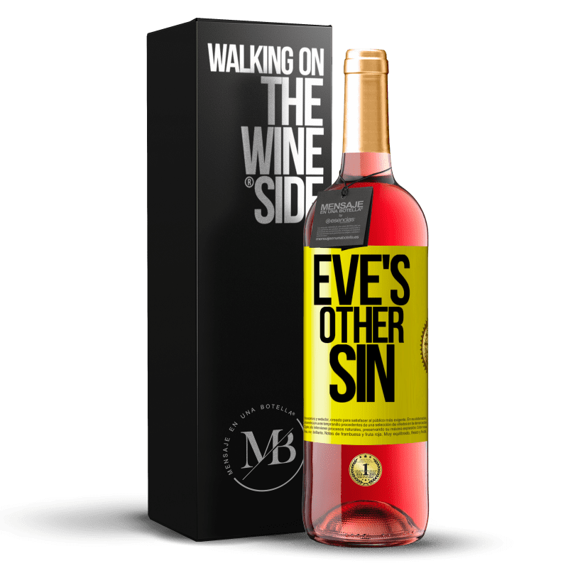 29,95 € Free Shipping | Rosé Wine ROSÉ Edition Eve's other sin Yellow Label. Customizable label Young wine Harvest 2024 Tempranillo