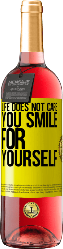 29,95 € | Rosé Wine ROSÉ Edition Life does not care, you smile for yourself Yellow Label. Customizable label Young wine Harvest 2024 Tempranillo