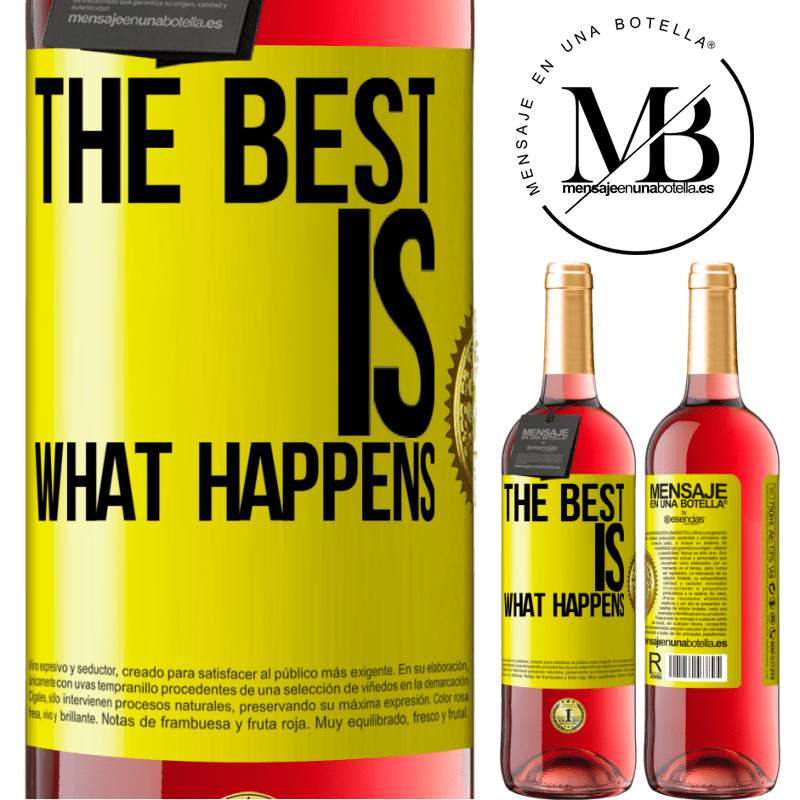 29,95 € Free Shipping | Rosé Wine ROSÉ Edition The best is what happens Yellow Label. Customizable label Young wine Harvest 2021 Tempranillo
