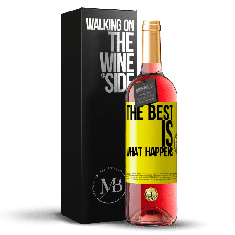 29,95 € Free Shipping | Rosé Wine ROSÉ Edition The best is what happens Yellow Label. Customizable label Young wine Harvest 2023 Tempranillo