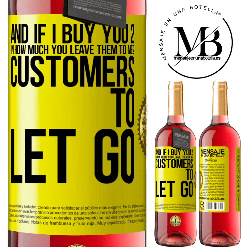 24,95 € Free Shipping | Rosé Wine ROSÉ Edition and if I buy you 2 in how much you leave them to me? Customers to let go Yellow Label. Customizable label Young wine Harvest 2021 Tempranillo