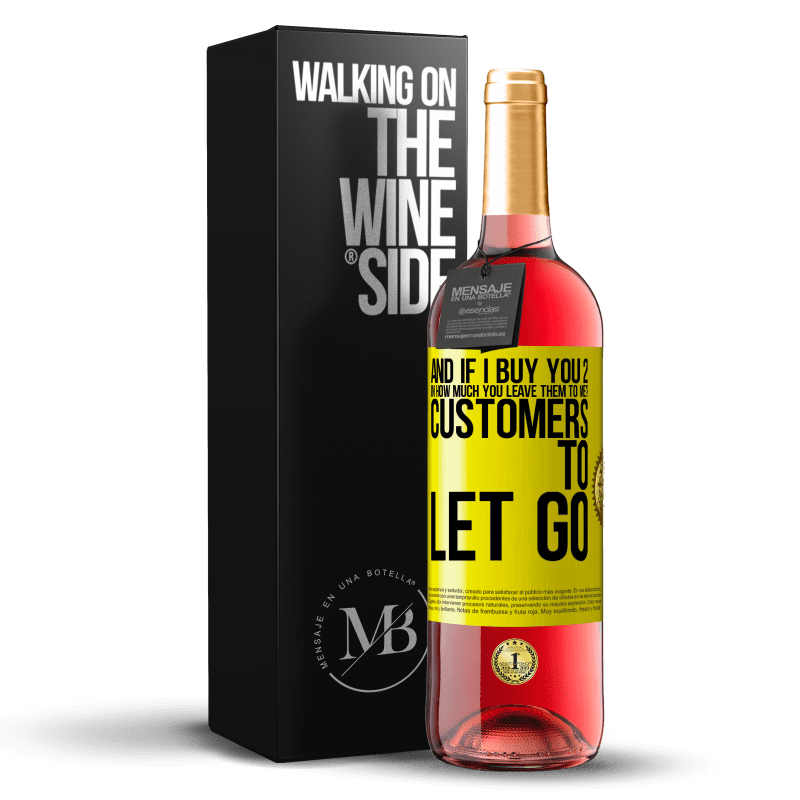 29,95 € Free Shipping | Rosé Wine ROSÉ Edition and if I buy you 2 in how much you leave them to me? Customers to let go Yellow Label. Customizable label Young wine Harvest 2023 Tempranillo