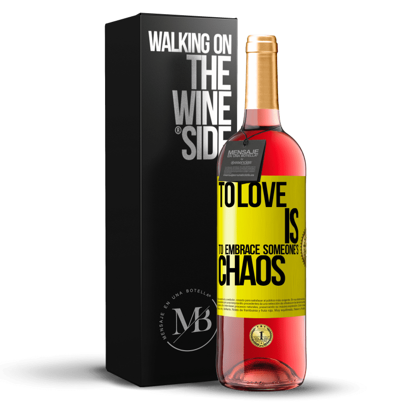 29,95 € Free Shipping | Rosé Wine ROSÉ Edition To love is to embrace someone's chaos Yellow Label. Customizable label Young wine Harvest 2022 Tempranillo