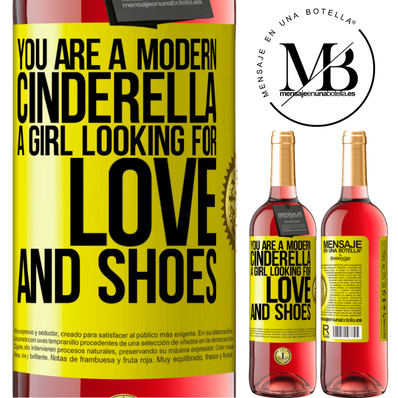 29,95 € Free Shipping | Rosé Wine ROSÉ Edition You are a modern cinderella, a girl looking for love and shoes Yellow Label. Customizable label Young wine Harvest 2021 Tempranillo