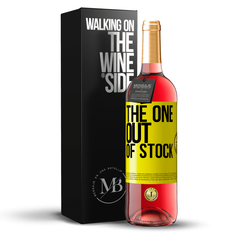 29,95 € Бесплатная доставка | Розовое вино Издание ROSÉ The one out of stock Желтая этикетка. Настраиваемая этикетка Молодое вино Урожай 2024 Tempranillo
