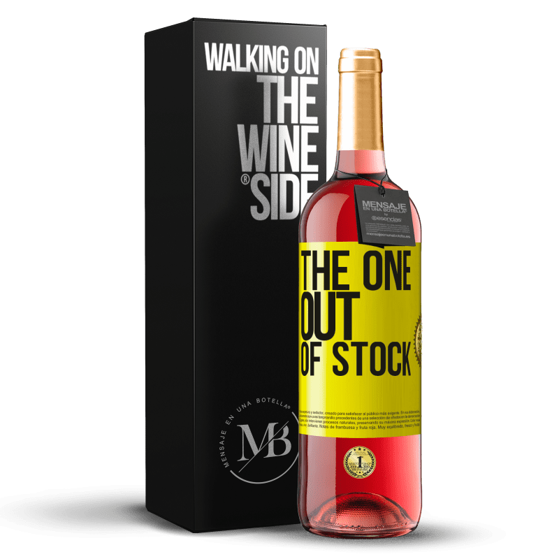 29,95 € Kostenloser Versand | Roséwein ROSÉ Ausgabe The one out of stock Gelbes Etikett. Anpassbares Etikett Junger Wein Ernte 2025 Tempranillo