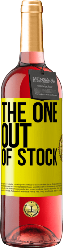 29,95 € | Vino rosato Edizione ROSÉ The one out of stock Etichetta Gialla. Etichetta personalizzabile Vino giovane Raccogliere 2023 Tempranillo