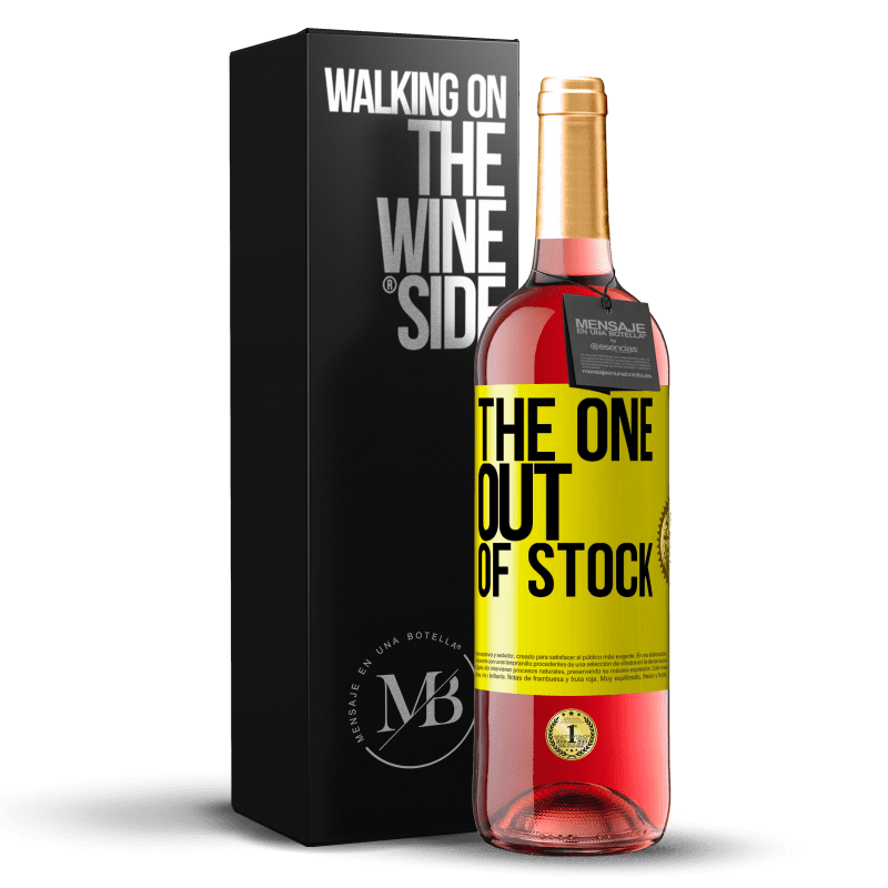 29,95 € Spedizione Gratuita | Vino rosato Edizione ROSÉ The one out of stock Etichetta Gialla. Etichetta personalizzabile Vino giovane Raccogliere 2025 Tempranillo
