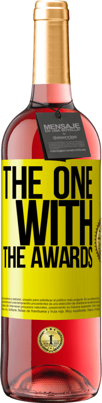 29,95 € Envio grátis | Vinho rosé Edição ROSÉ The one with the awards Etiqueta Amarela. Etiqueta personalizável Vinho jovem Colheita 2024 Tempranillo