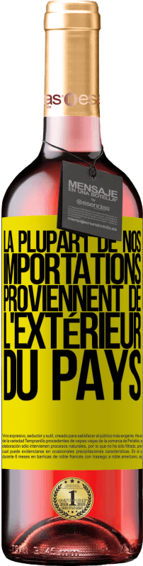 29,95 € | Vin rosé Édition ROSÉ La plupart de nos importations proviennent de l'extérieur du pays Étiquette Jaune. Étiquette personnalisable Vin jeune Récolte 2025 Tempranillo
