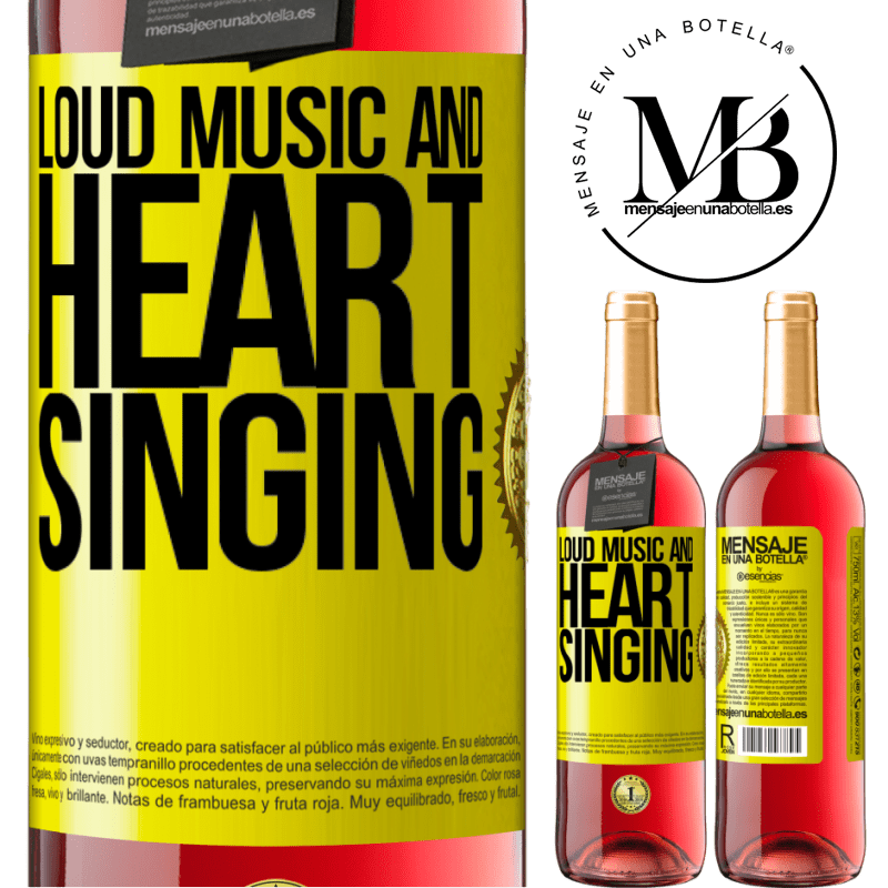 29,95 € Free Shipping | Rosé Wine ROSÉ Edition The loud music and the heart singing Yellow Label. Customizable label Young wine Harvest 2023 Tempranillo