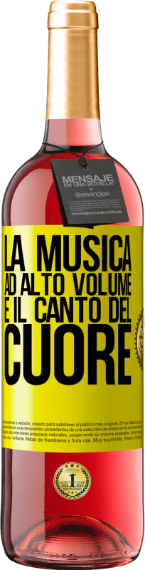 29,95 € Spedizione Gratuita | Vino rosato Edizione ROSÉ La musica ad alto volume e il canto del cuore Etichetta Gialla. Etichetta personalizzabile Vino giovane Raccogliere 2025 Tempranillo