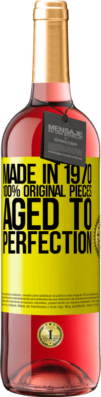 29,95 € | ロゼワイン ROSÉエディション 1970年製、100％オリジナルピース。Aged to perfection 黄色のラベル. カスタマイズ可能なラベル 若いワイン 収穫 2023 Tempranillo