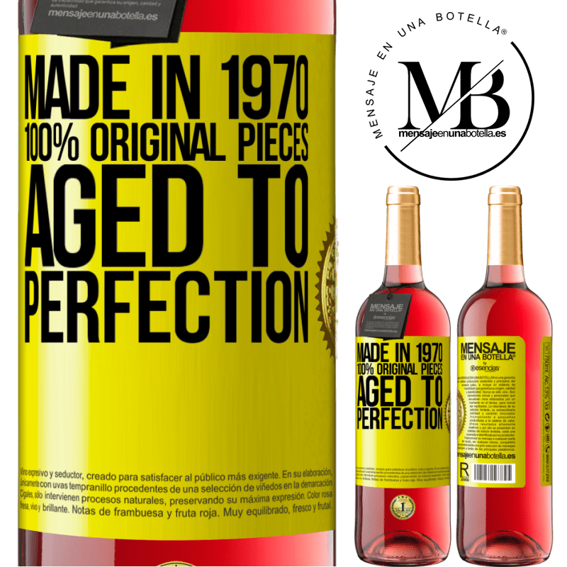 24,95 € Free Shipping | Rosé Wine ROSÉ Edition Made in 1970, 100% original pieces. Aged to perfection Yellow Label. Customizable label Young wine Harvest 2021 Tempranillo