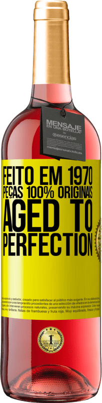 29,95 € | Vinho rosé Edição ROSÉ Feito em 1970, peças 100% originais. Aged to perfection Etiqueta Amarela. Etiqueta personalizável Vinho jovem Colheita 2023 Tempranillo
