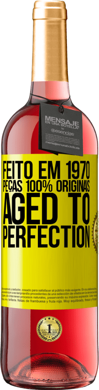 29,95 € | Vinho rosé Edição ROSÉ Feito em 1970, peças 100% originais. Aged to perfection Etiqueta Amarela. Etiqueta personalizável Vinho jovem Colheita 2024 Tempranillo