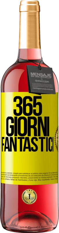 29,95 € Spedizione Gratuita | Vino rosato Edizione ROSÉ 365 giorni fantastici Etichetta Gialla. Etichetta personalizzabile Vino giovane Raccogliere 2024 Tempranillo