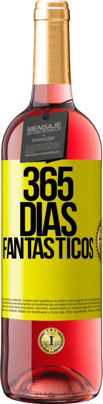 29,95 € Envio grátis | Vinho rosé Edição ROSÉ 365 dias fantásticos Etiqueta Amarela. Etiqueta personalizável Vinho jovem Colheita 2024 Tempranillo