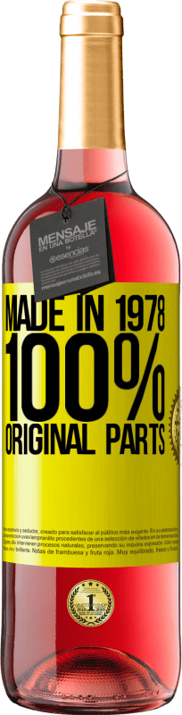 29,95 € | 桃红葡萄酒 ROSÉ版 1978年制造。100％原始零件 黄色标签. 可自定义的标签 青年酒 收成 2023 Tempranillo