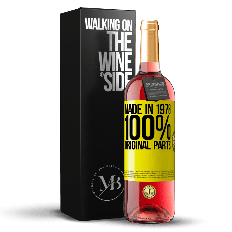 29,95 € Free Shipping | Rosé Wine ROSÉ Edition Made in 1978. 100% original parts Yellow Label. Customizable label Young wine Harvest 2022 Tempranillo