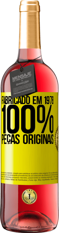 29,95 € | Vinho rosé Edição ROSÉ Fabricado em 1978. 100% peças originais Etiqueta Amarela. Etiqueta personalizável Vinho jovem Colheita 2023 Tempranillo