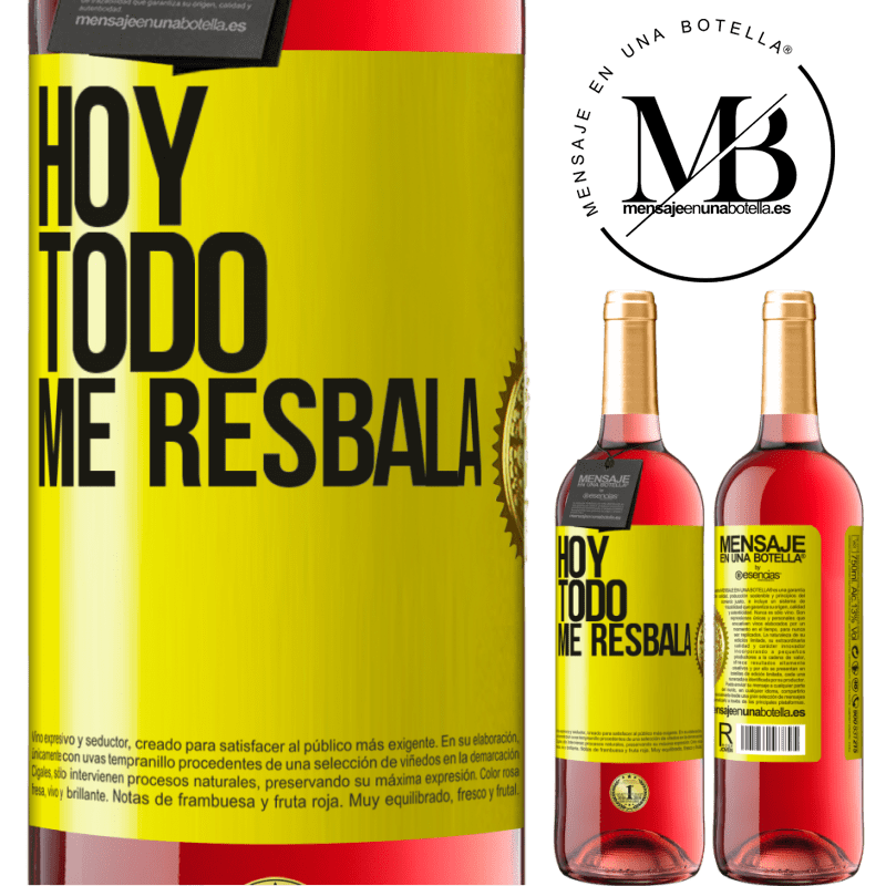 29,95 € Бесплатная доставка | Розовое вино Издание ROSÉ Сегодня все ускользает от меня Желтая этикетка. Настраиваемая этикетка Молодое вино Урожай 2022 Tempranillo