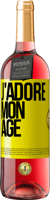 29,95 € | Vin rosé Édition ROSÉ J'adore mon âge Étiquette Jaune. Étiquette personnalisable Vin jeune Récolte 2024 Tempranillo