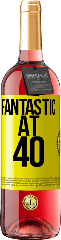 29,95 € Free Shipping | Rosé Wine ROSÉ Edition Fantastic at 40 Yellow Label. Customizable label Young wine Harvest 2022 Tempranillo