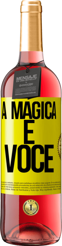 29,95 € | Vinho rosé Edição ROSÉ A mágica é você Etiqueta Amarela. Etiqueta personalizável Vinho jovem Colheita 2023 Tempranillo