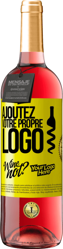 29,95 € | Vin rosé Édition ROSÉ Ajoutez votre propre logo Étiquette Jaune. Étiquette personnalisable Vin jeune Récolte 2023 Tempranillo