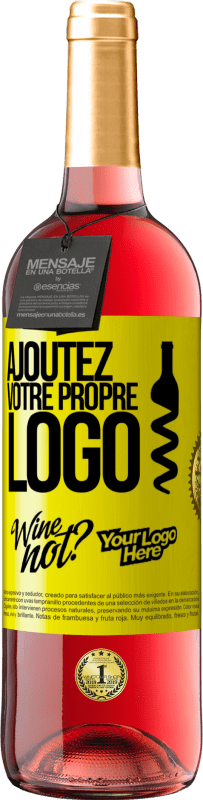 29,95 € Envoi gratuit | Vin rosé Édition ROSÉ Ajoutez votre propre logo Étiquette Jaune. Étiquette personnalisable Vin jeune Récolte 2025 Tempranillo