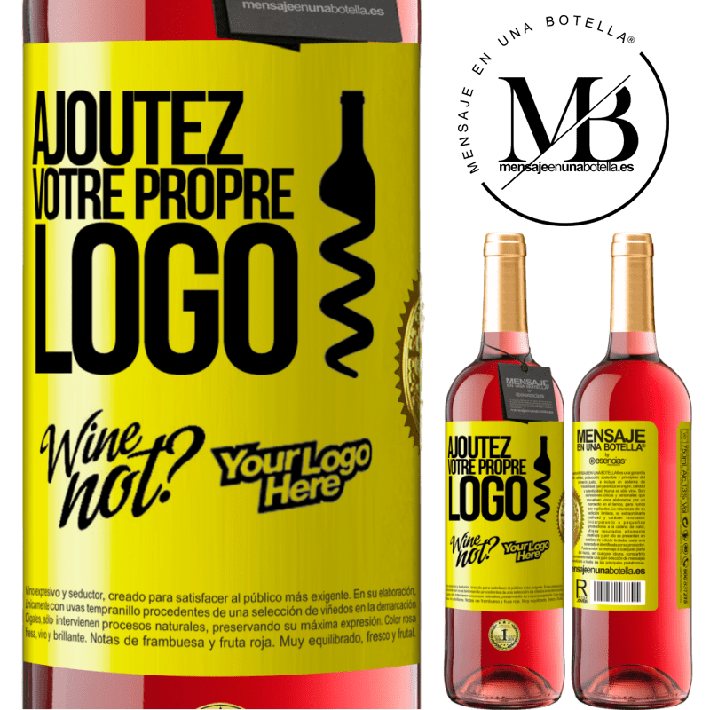 29,95 € Envoi gratuit | Vin rosé Édition ROSÉ Ajoutez votre propre logo Étiquette Jaune. Étiquette personnalisable Vin jeune Récolte 2024 Tempranillo