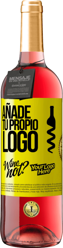 29,95 € | Vino Rosado Edición ROSÉ Añade tu propio logo Etiqueta Amarilla. Etiqueta personalizable Vino joven Cosecha 2023 Tempranillo