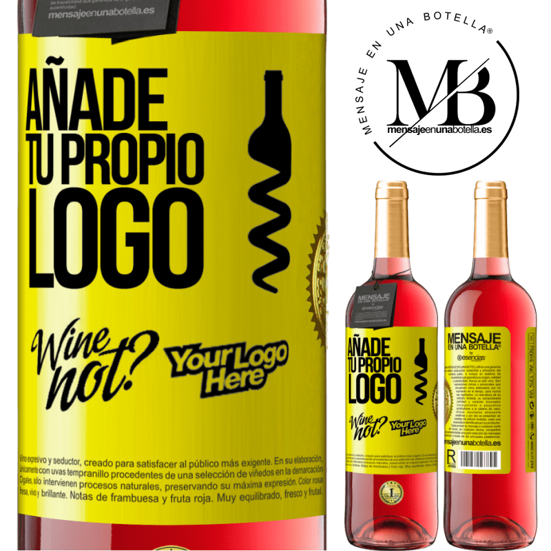 29,95 € Envío gratis | Vino Rosado Edición ROSÉ Añade tu propio logo Etiqueta Amarilla. Etiqueta personalizable Vino joven Cosecha 2025 Tempranillo