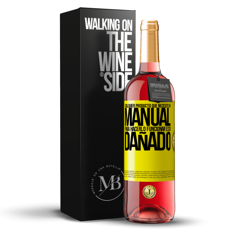 29,95 € Envío gratis | Vino Rosado Edición ROSÉ Cualquier producto que necesite un manual para hacerlo funcionar, está dañado Etiqueta Amarilla. Etiqueta personalizable Vino joven Cosecha 2025 Tempranillo