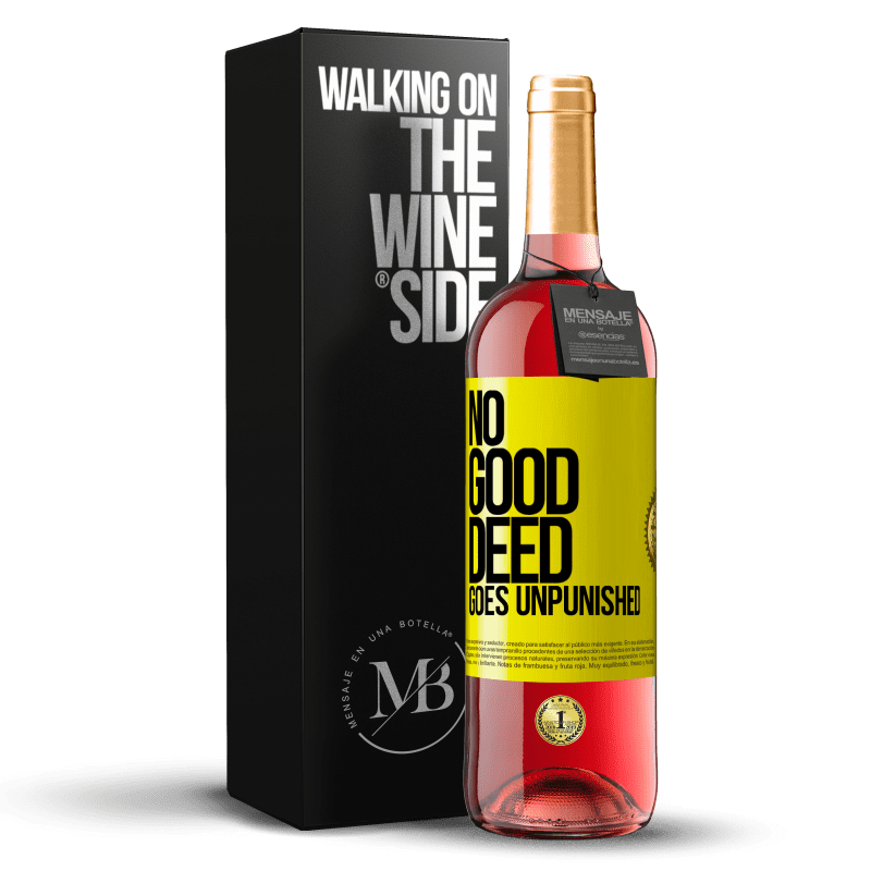 29,95 € Free Shipping | Rosé Wine ROSÉ Edition No good deed goes unpunished Yellow Label. Customizable label Young wine Harvest 2023 Tempranillo