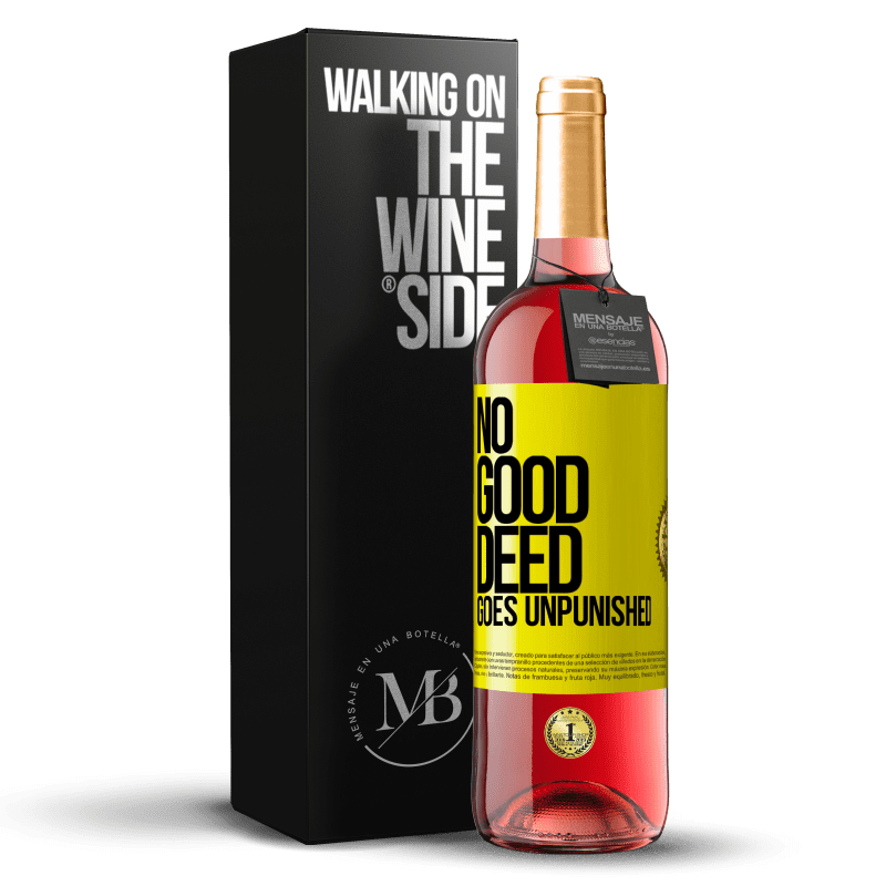 29,95 € Free Shipping | Rosé Wine ROSÉ Edition No good deed goes unpunished Yellow Label. Customizable label Young wine Harvest 2024 Tempranillo