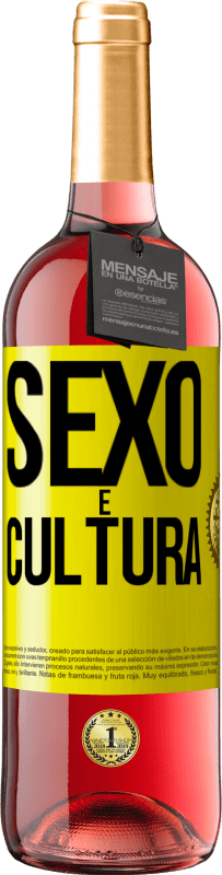 29,95 € | Vinho rosé Edição ROSÉ Sexo é cultura Etiqueta Amarela. Etiqueta personalizável Vinho jovem Colheita 2024 Tempranillo