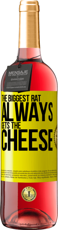 Free Shipping | Rosé Wine ROSÉ Edition The biggest rat always gets the cheese Yellow Label. Customizable label Young wine Harvest 2023 Tempranillo