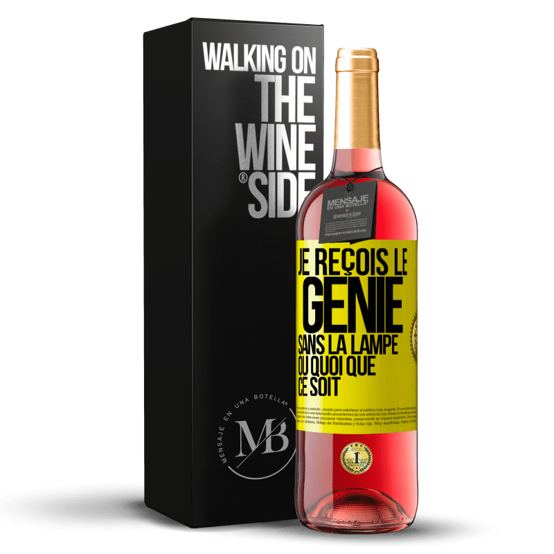 29,95 € Envoi gratuit | Vin rosé Édition ROSÉ Je reçois le génie sans la lampe ou quoi que ce soit Étiquette Jaune. Étiquette personnalisable Vin jeune Récolte 2023 Tempranillo