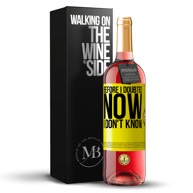 29,95 € Free Shipping | Rosé Wine ROSÉ Edition Before I doubted, now I don't know Yellow Label. Customizable label Young wine Harvest 2023 Tempranillo