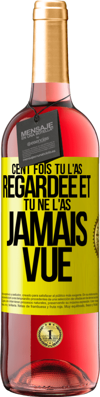 29,95 € | Vin rosé Édition ROSÉ Cent fois tu l'as regardée et tu ne l'as jamais vue Étiquette Jaune. Étiquette personnalisable Vin jeune Récolte 2024 Tempranillo