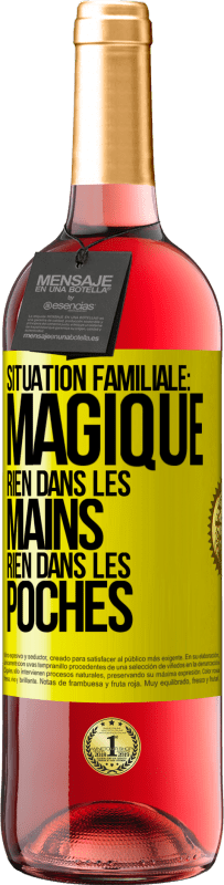 29,95 € Envoi gratuit | Vin rosé Édition ROSÉ Situation familiale: magique. Rien dans les mains, rien dans les poches Étiquette Jaune. Étiquette personnalisable Vin jeune Récolte 2025 Tempranillo